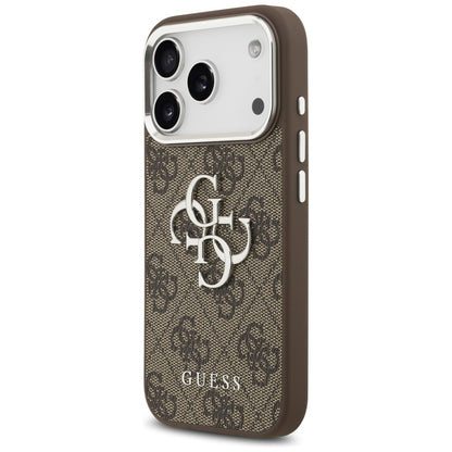 Futrola za Apple iPhone 17 Pro, Guess, Big 4G Logo Classic, Smeđe Srebrna