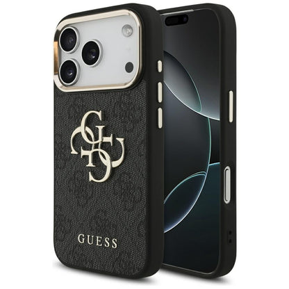 Futrola za Apple iPhone 17 Pro, Guess, Big 4G Logo Classic, Crno Zlatna