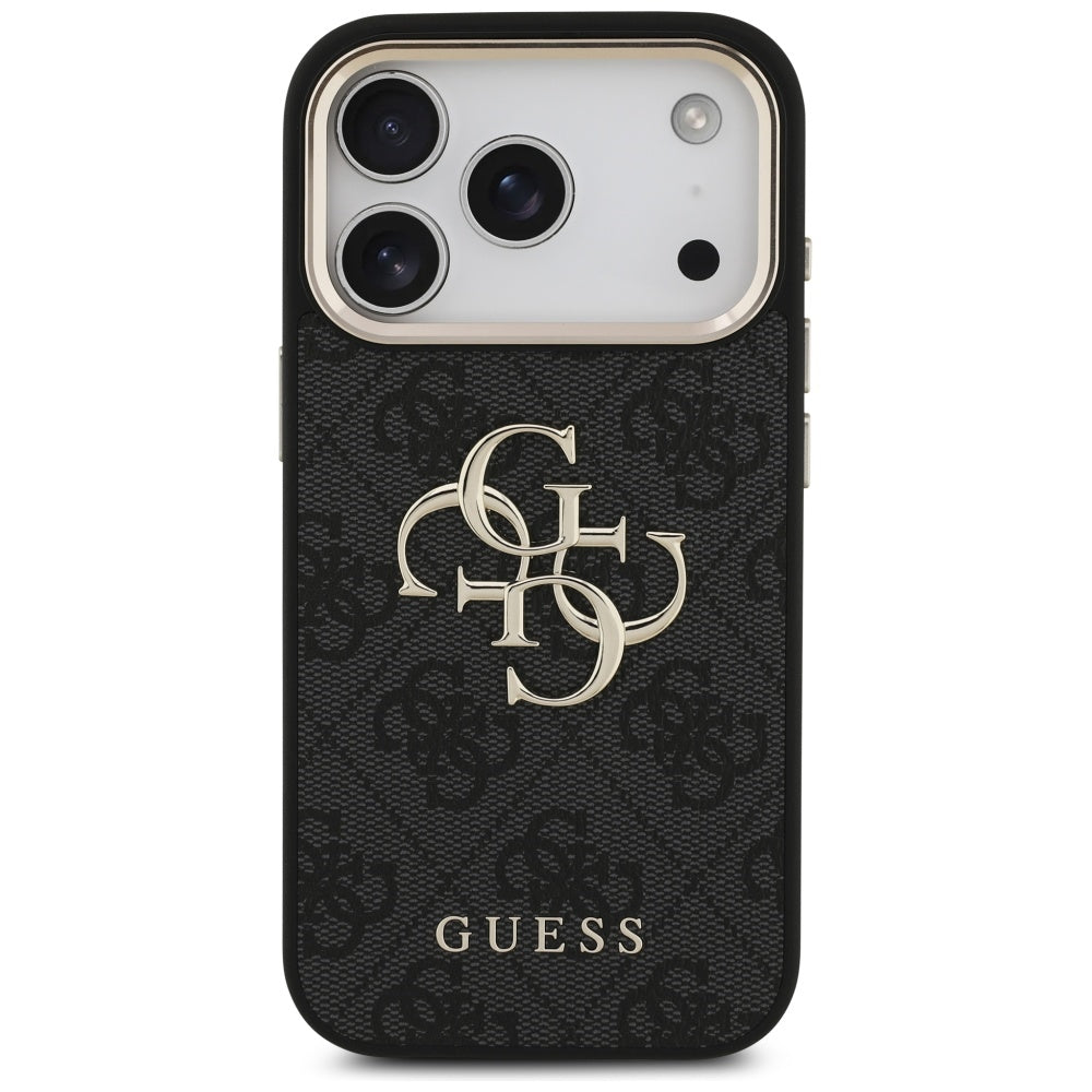 Futrola za Apple iPhone 17 Pro, Guess, Big 4G Logo Classic, Crno Zlatna
