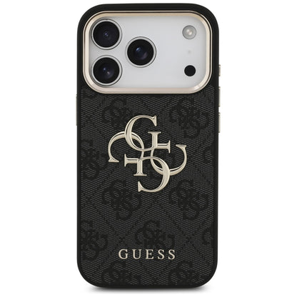 Futrola za Apple iPhone 17 Pro, Guess, Big 4G Logo Classic, Crno Zlatna