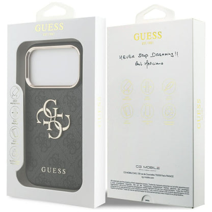 Futrola za Apple iPhone 17 Pro, Guess, Big 4G Logo Classic, Crno Zlatna