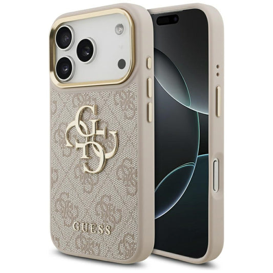 Futrola za Apple iPhone 17 Pro, Guess, Big 4G Logo Classic, Zlatno Roza