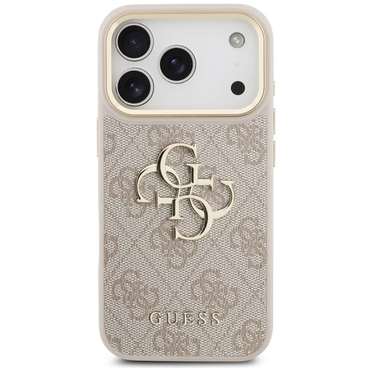 Futrola za Apple iPhone 17 Pro, Guess, Big 4G Logo Classic, Zlatno Roza