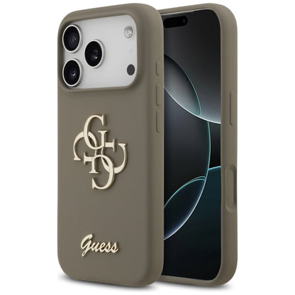 Futrola za Apple iPhone 17 Pro, Guess, Big 4G Script, Smeđa