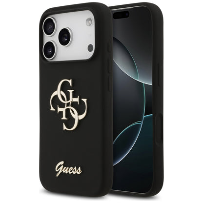 Futrola za Apple iPhone 17 Pro, Guess, Big 4G Script, Crna