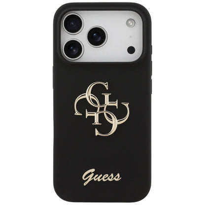 Futrola za Apple iPhone 17 Pro, Guess, Big 4G Script, Crna