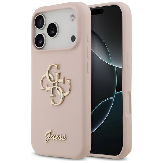 Futrola za Apple iPhone 17 Pro, Guess, Big 4G Script, Svijetlo roza