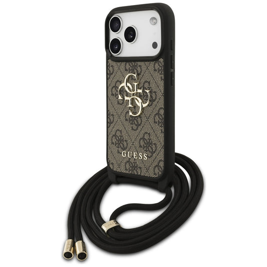 Futrola za Apple iPhone 17 Pro, Guess, Crossbody Cord 4G Big Log, smeđa