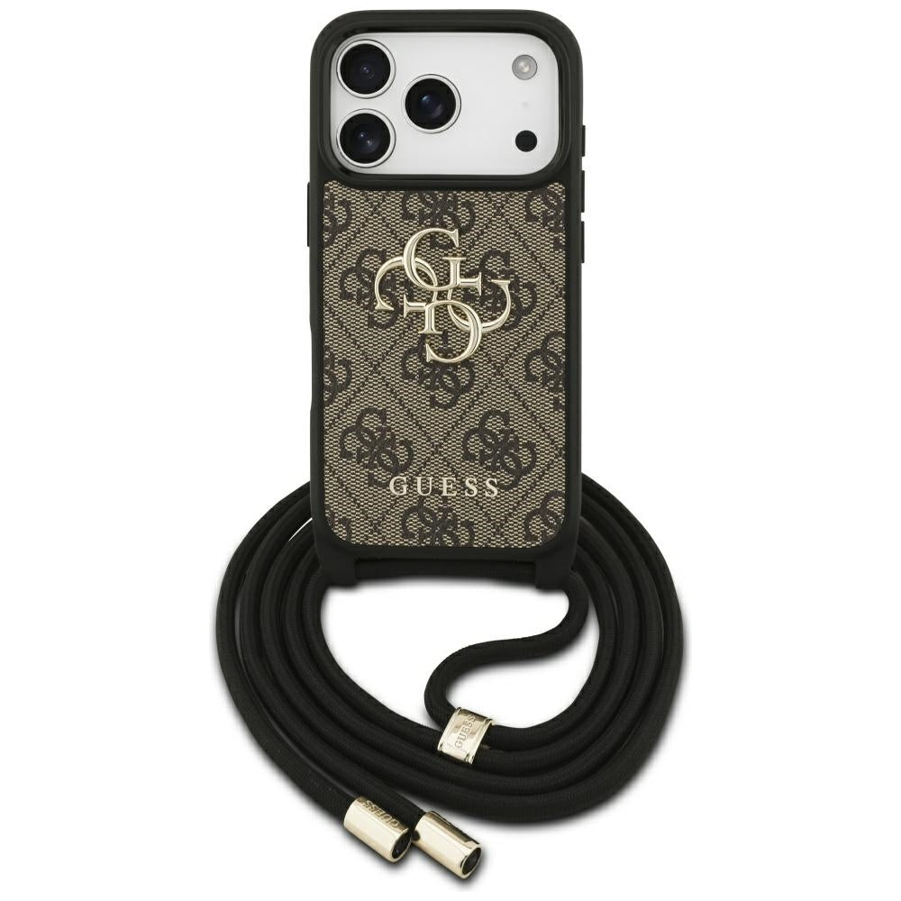 Futrola za Apple iPhone 17 Pro, Guess, Crossbody Cord 4G Big Log, smeđa