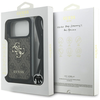 Futrola za Apple iPhone 17 Pro, Guess, Crossbody Cord 4G Big Log, smeđa