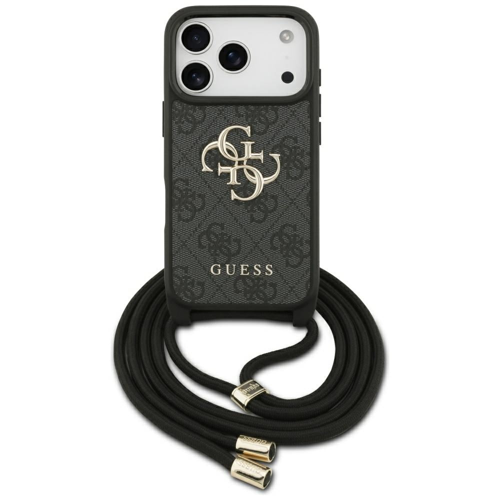 Futrola za Apple iPhone 17 Pro, Guess, Crossbody Cord 4G Big Log, Crna