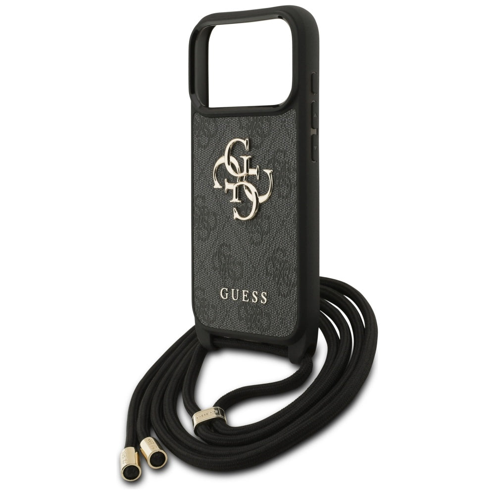 Futrola za Apple iPhone 17 Pro, Guess, Crossbody Cord 4G Big Log, Crna