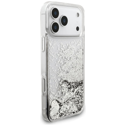 Futrola za Apple iPhone 17 Pro, Guess, Liquid Glitter Charms, Srebrna