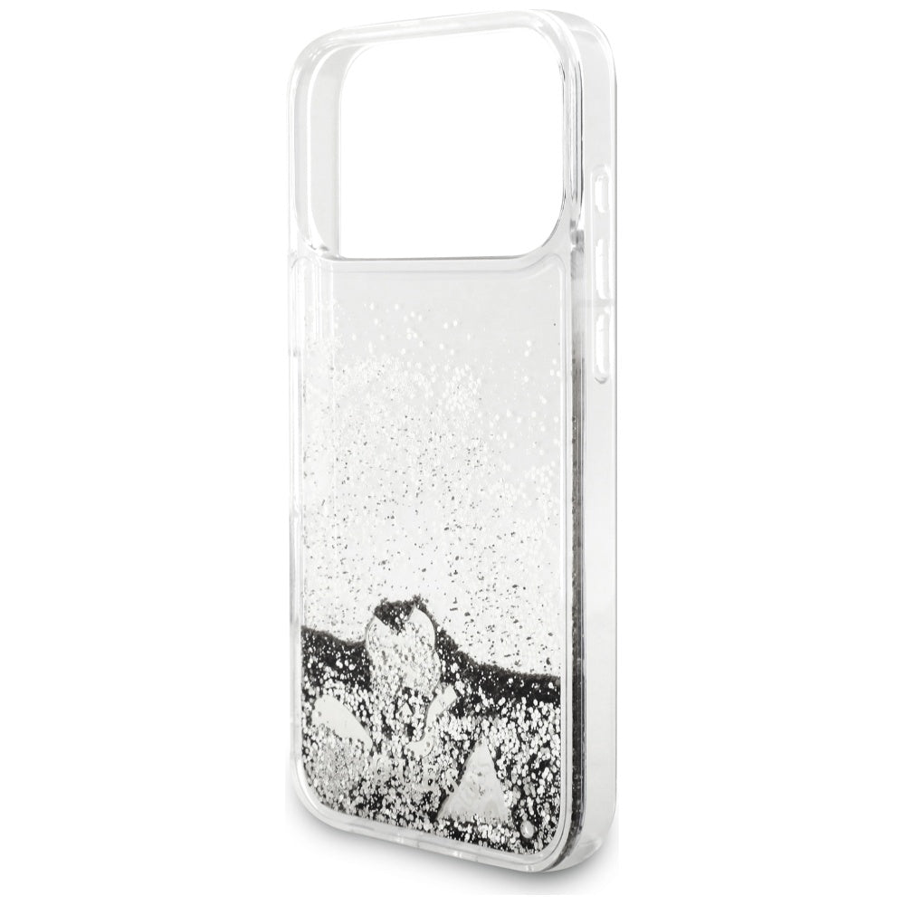 Futrola za Apple iPhone 17 Pro, Guess, Liquid Glitter Charms, Srebrna