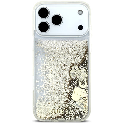 Futrola za Apple iPhone 17 Pro, Guess, Liquid Glitter Charms, Zlatna
