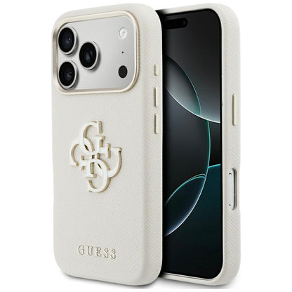 Futrola za Apple iPhone 17 Pro, Guess, Resin Logo, Bež