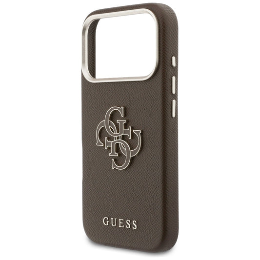 Futrola za Apple iPhone 17 Pro, GUESS, Resin Logo, Smeđa