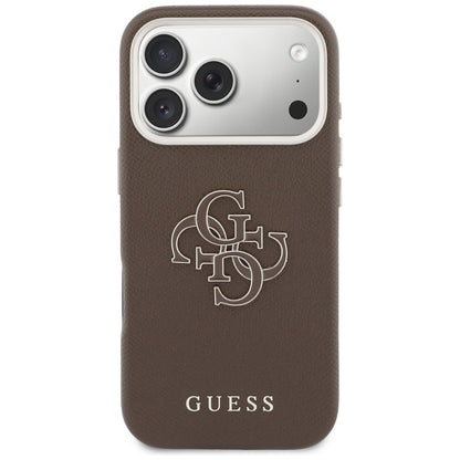 Futrola za Apple iPhone 17 Pro, GUESS, Resin Logo, Smeđa