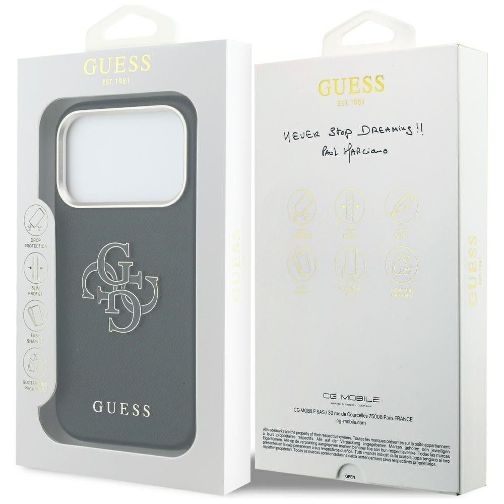 Futrola za Apple iPhone 17 Pro, Guess, Resin Logo, Crna