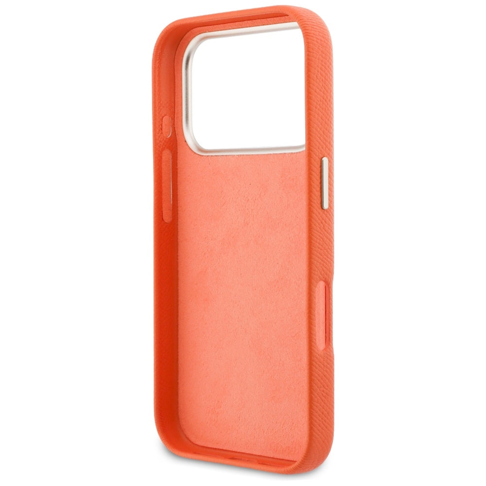 Futrola za Apple iPhone 17 Pro, Guess, Resin Logo, Narančasta