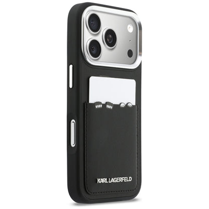 Futrola za Apple iPhone 17 Pro, Karl Lagerfeld, Karl & Choupette Print with Pocket, Crna