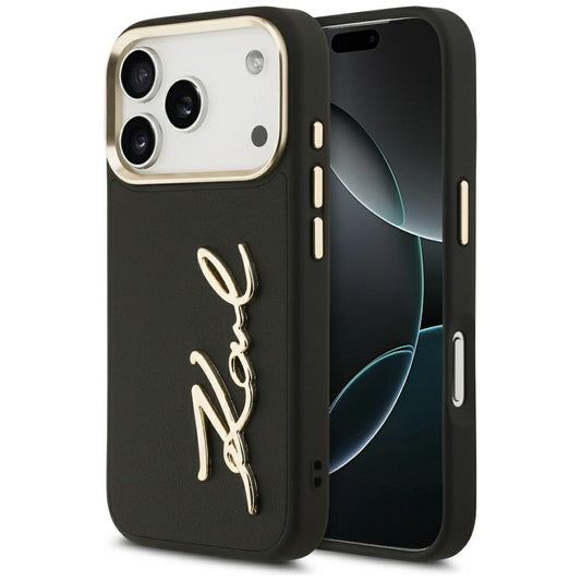 Futrola za Apple iPhone 17 Pro, Karl Lagerfeld, Script Logo, Crna