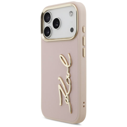 Futrola za Apple iPhone 17 Pro, Karl Lagerfeld, Script Logo, Roza