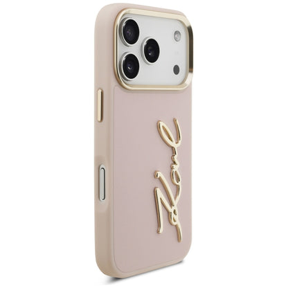 Futrola za Apple iPhone 17 Pro, Karl Lagerfeld, Script Logo, Roza