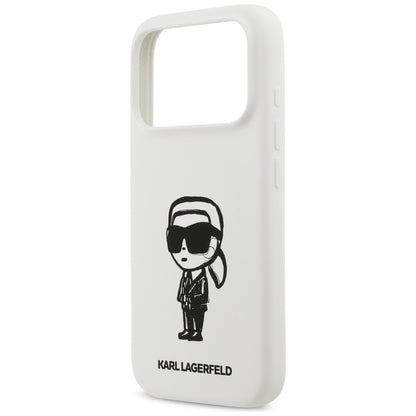 Futrola za Apple iPhone 17 Pro, Karl Lagerfeld, Sketch and Logo Karl, Bijela