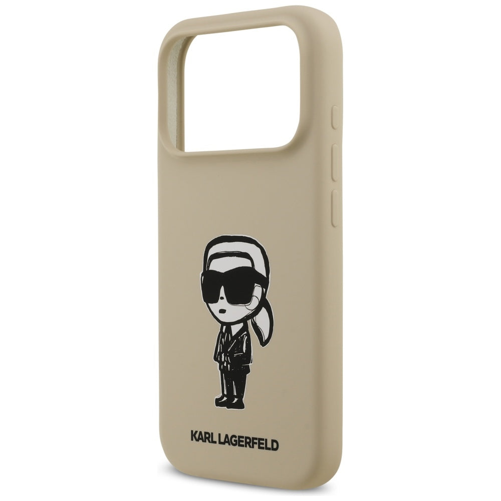 Futrola za Apple iPhone 17 Pro, Karl Lagerfeld, Sketch and Logo Karl, Smeđa