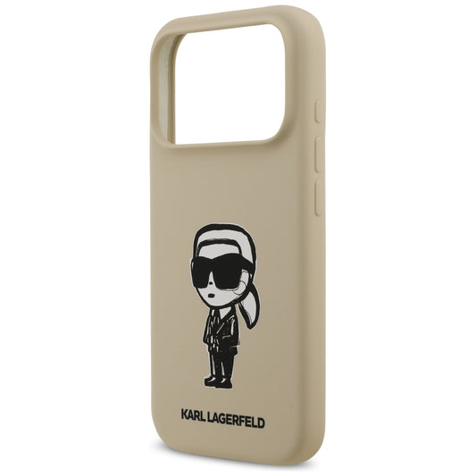 Futrola za Apple iPhone 17 Pro, Karl Lagerfeld, Sketch and Logo Karl, Smeđa