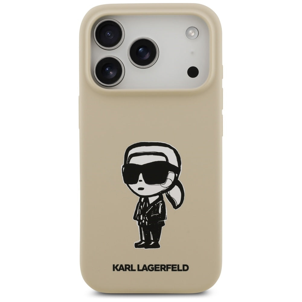 Futrola za Apple iPhone 17 Pro, Karl Lagerfeld, Sketch and Logo Karl, Smeđa