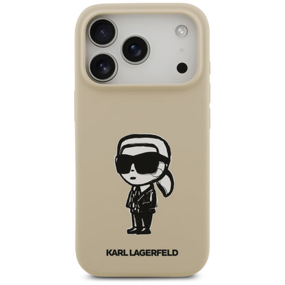 Futrola za Apple iPhone 17 Pro, Karl Lagerfeld, Sketch and Logo Karl, Smeđa