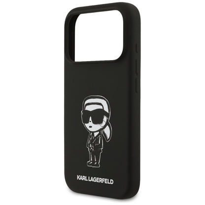 Futrola za Apple iPhone 17 Pro, Karl Lagerfeld, Sketch and Logo Karl, Crna