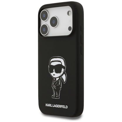 Futrola za Apple iPhone 17 Pro, Karl Lagerfeld, Sketch and Logo Karl, Crna