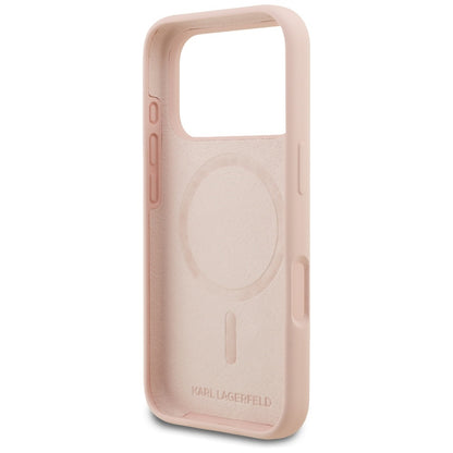 Futrola za Apple iPhone 17 Pro, Karl Lagerfeld, Sketch and Logo Karl, Roza