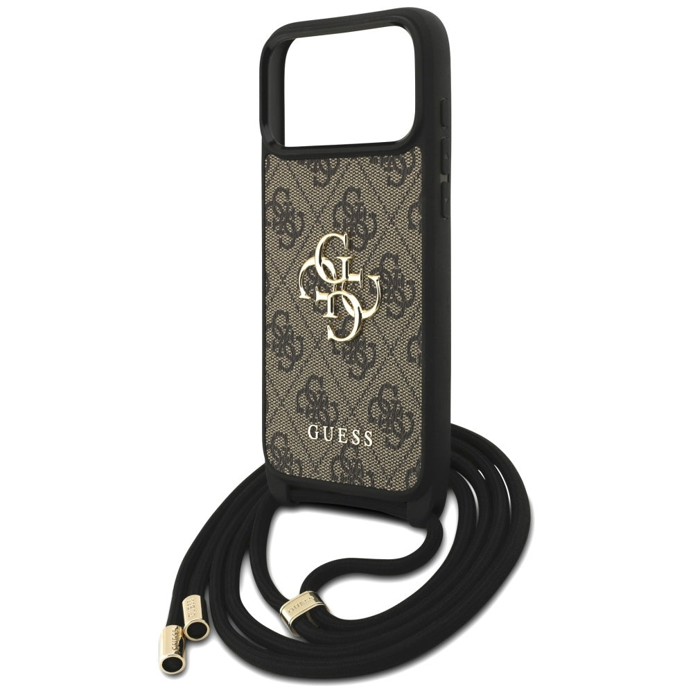 Futrola za Apple iPhone 17 Pro Max, Guess, 4G CBDY Big Logo with Cord Strap, Smeđa