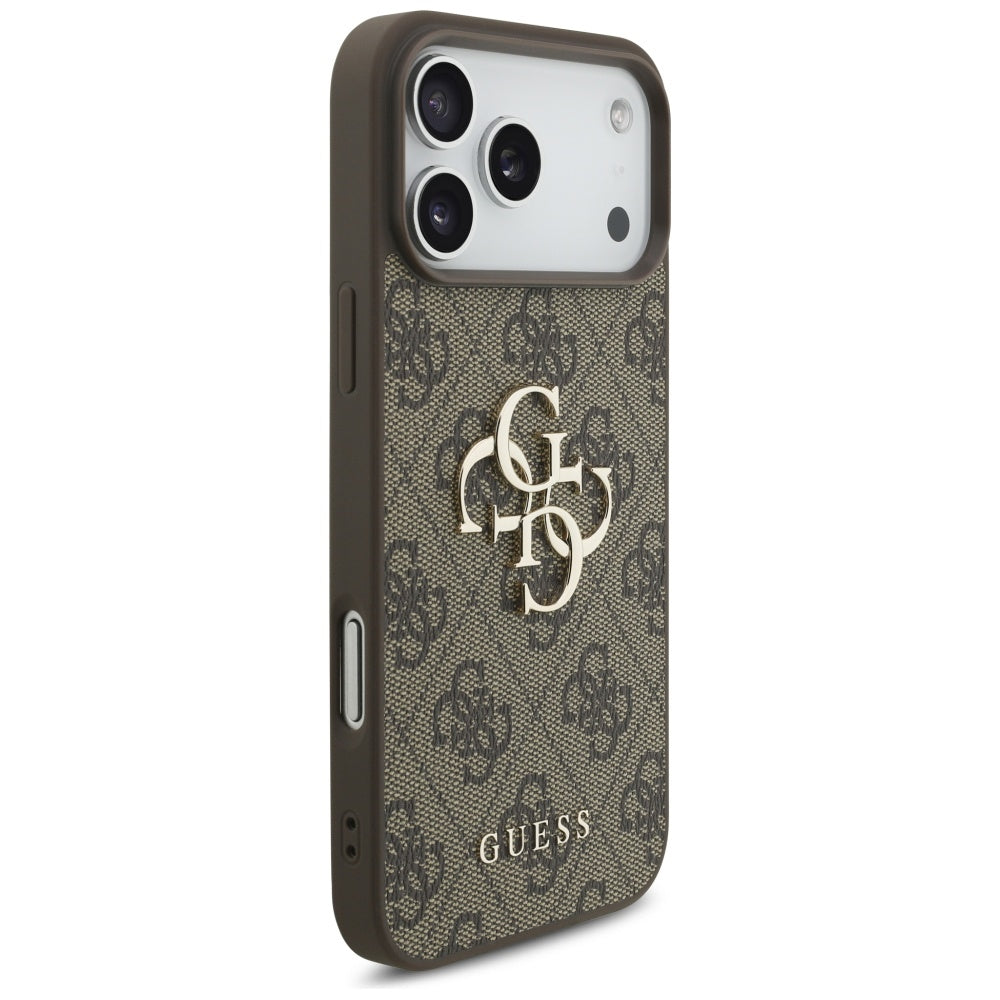 Futrola za Apple iPhone 17 Pro Max, Guess, 4G Classic Logo with Pearl Strap, Smeđa