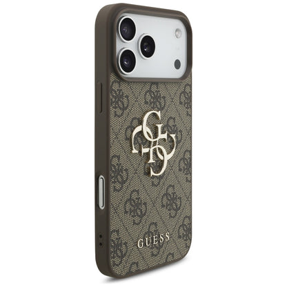 Futrola za Apple iPhone 17 Pro Max, Guess, 4G Classic Logo with Pearl Strap, Smeđa