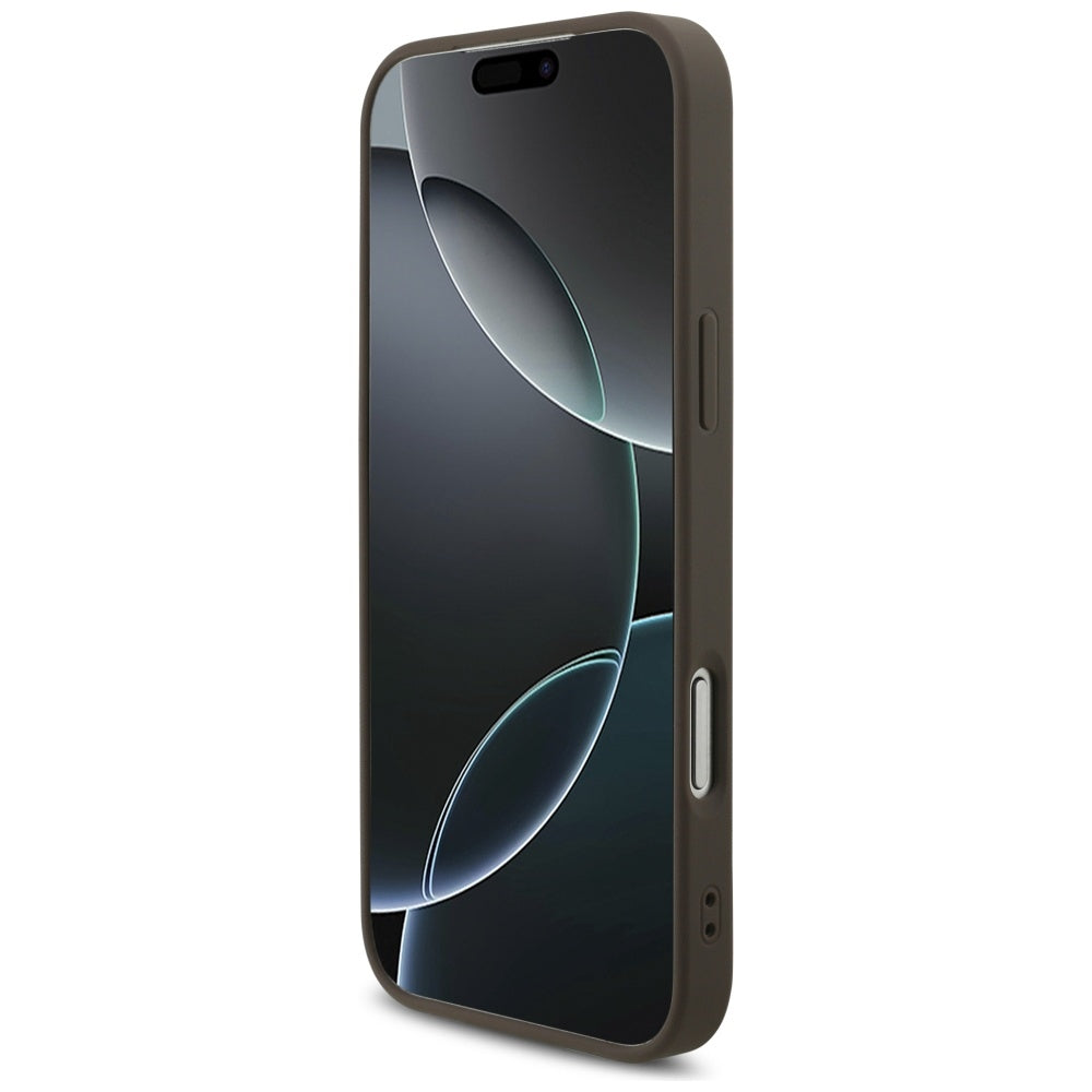 Futrola za Apple iPhone 17 Pro Max, Guess, 4G Classic Logo with Pearl Strap, Smeđa