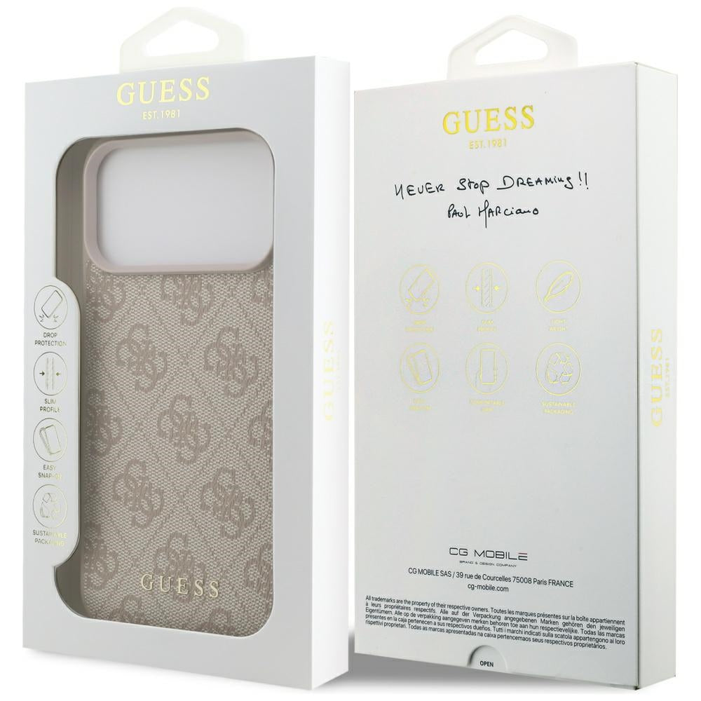 Futrola za Apple iPhone 17 Pro Max, Guess, 4G Classic, Roza