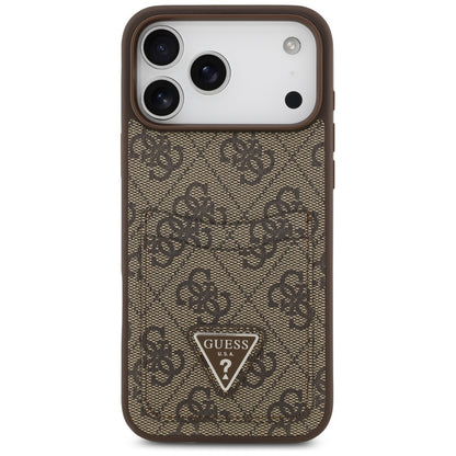 Futrola za Apple iPhone 17 Pro Max, Guess, 4G Double Card Triangle, Smeđa