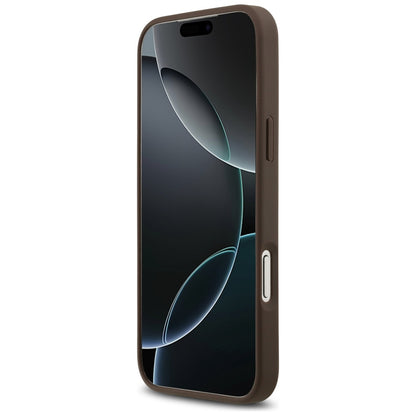 Futrola za Apple iPhone 17 Pro Max, Guess, 4G Double Card Triangle, Smeđa