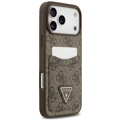 Futrola za Apple iPhone 17 Pro Max, Guess, 4G Double Card Triangle, Smeđa