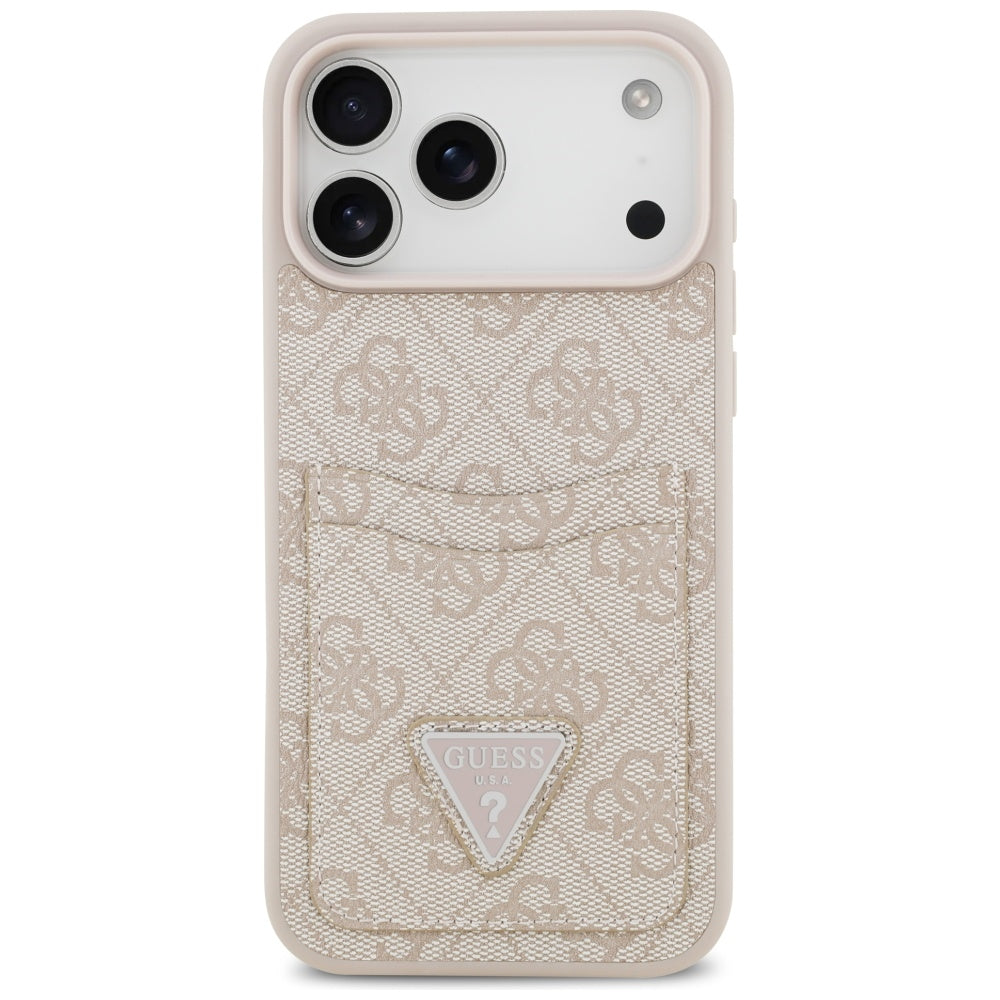 Futrola za Apple iPhone 17 Pro Max, Guess, 4G Double Card Triangle, Roza