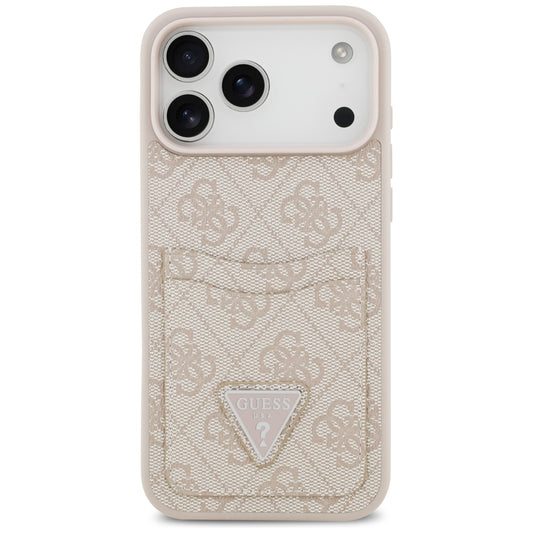 Futrola za Apple iPhone 17 Pro Max, Guess, 4G Double Card Triangle, Roza