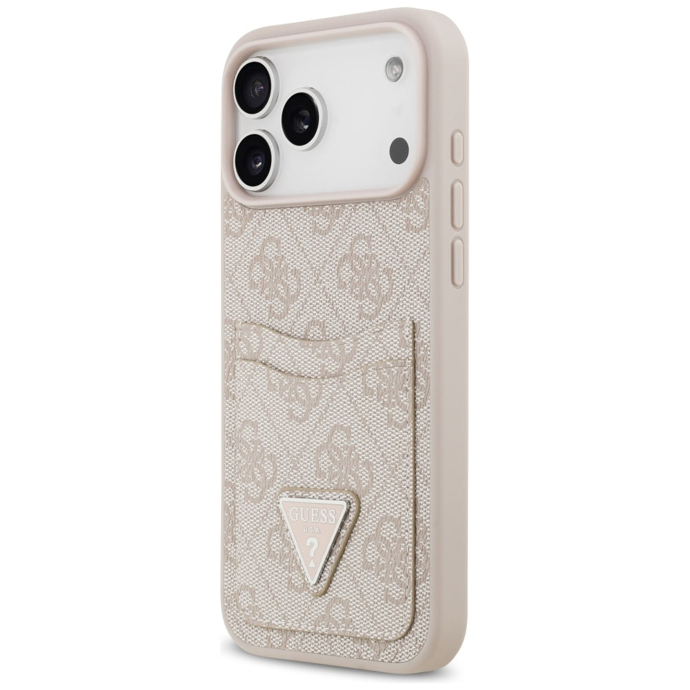 Futrola za Apple iPhone 17 Pro Max, Guess, 4G Double Card Triangle, Roza