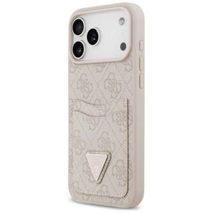 Futrola za Apple iPhone 17 Pro Max, Guess, 4G Double Card Triangle, Roza