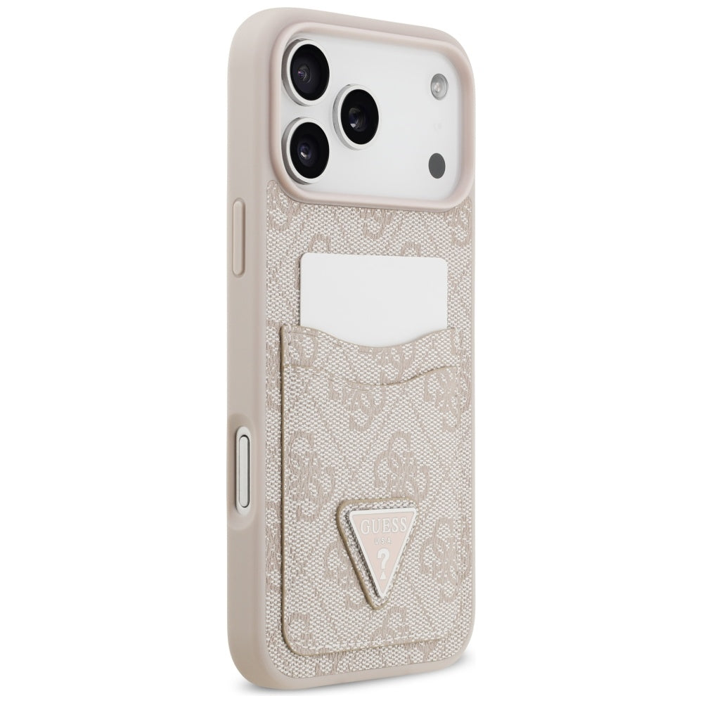 Futrola za Apple iPhone 17 Pro Max, Guess, 4G Double Card Triangle, Roza