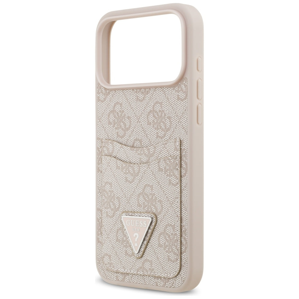 Futrola za Apple iPhone 17 Pro Max, Guess, 4G Double Card Triangle, Roza